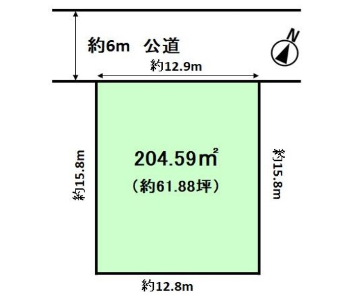 敷地面積61坪　売地　川越市日東町の土地図|区画図　敷地面積61坪以上！建築条件なし！お好きなハウスメーカーで建築可能です♪
既存宅地によりどなたでも建築可能！上物有