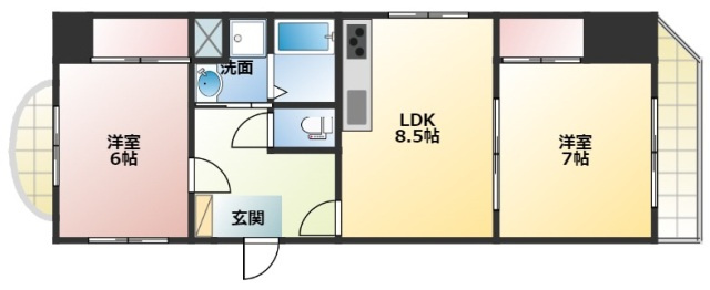 グレーシア庚午の間取り