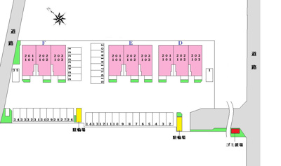【駐車場】 | ウィングＦ | 駐車場
