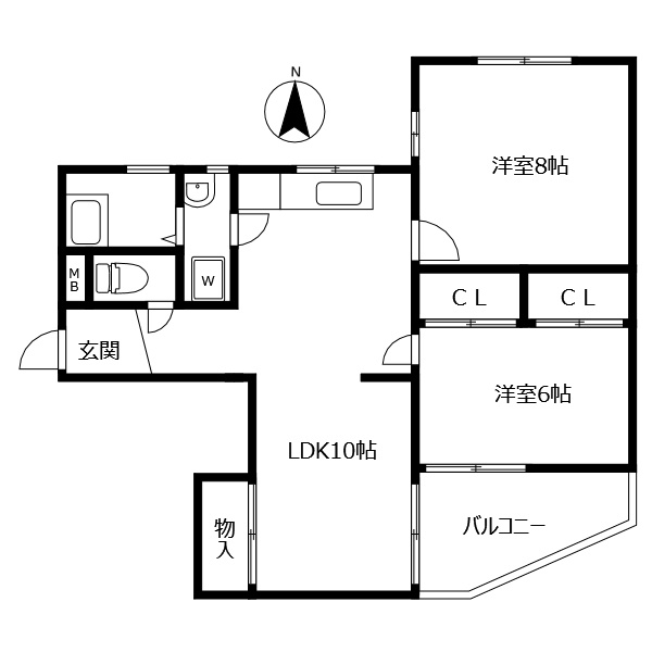 宮内ハイツの間取り