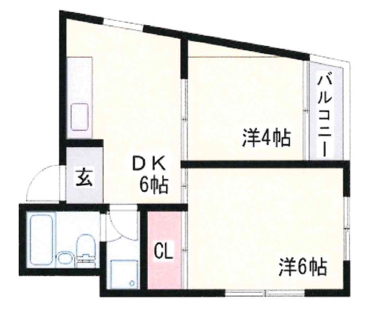 サンハイツ下山手の間取り