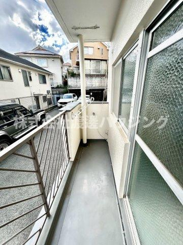 千里ロイヤルハイツのバルコニー