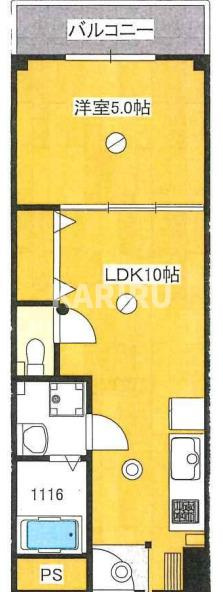 宝コーポの間取り