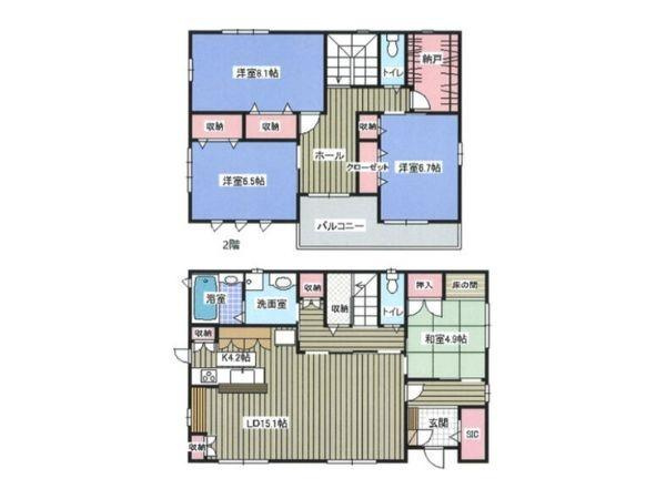 大字角子原　中古の間取り|図面と現況が異なる場合は現況を優先させていただきます。