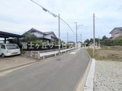 【前面道路含む現地写真】 | 磐田市大原 3期 新築一戸建て 1号棟 | 前面道路です