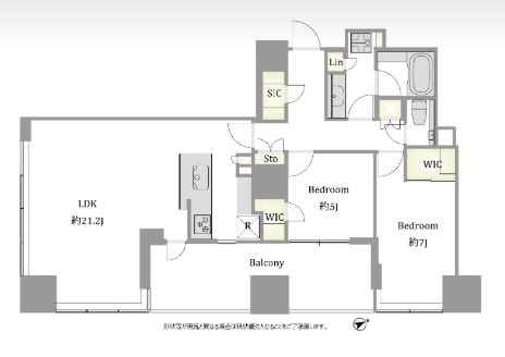 【間取り】 | ★仲介手数料無料★クラッシィタワー新宿御苑（新宿御苑を望む眺望）