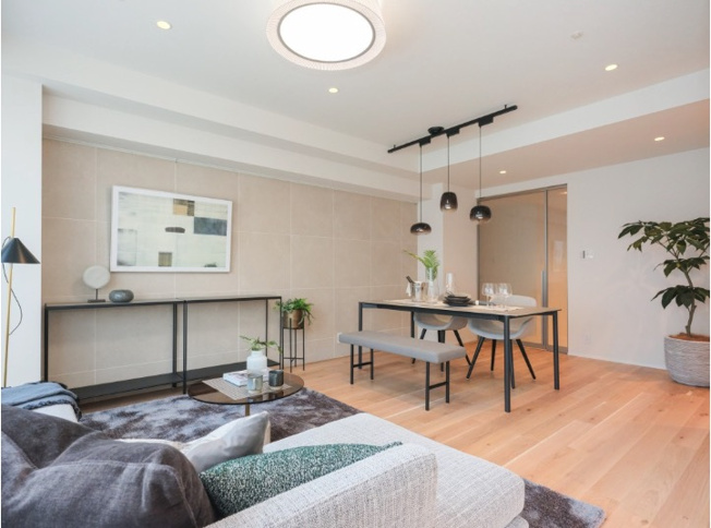 【居間・リビング】 | ★仲介手数料無料★グランスイート広尾（南麻布アドレス、上質な静寂と風格を纏う低宅地0