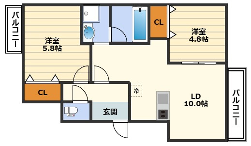 コンフォート大阪天満宮の間取り