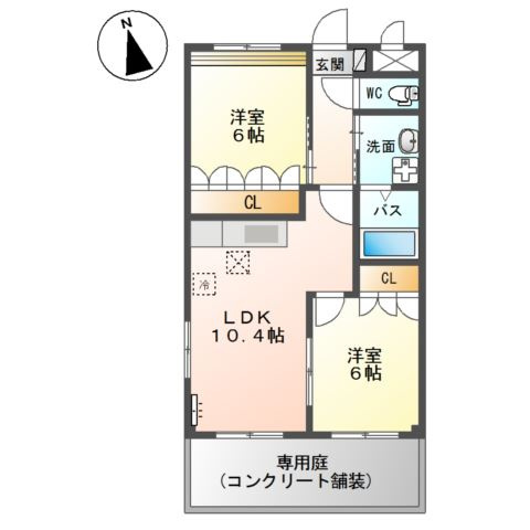 【間取り】 | ラ・ファミーユ　ＨＡ