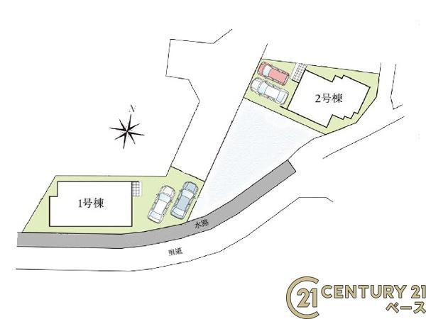 柏原市国分東条町の新築一戸建の区画図|■こちらの物件は２号棟です！■