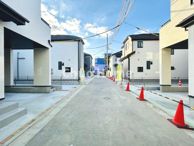 江戸川区東小岩1丁目新築分譲住宅の前面道路含む現地写真|全面道路