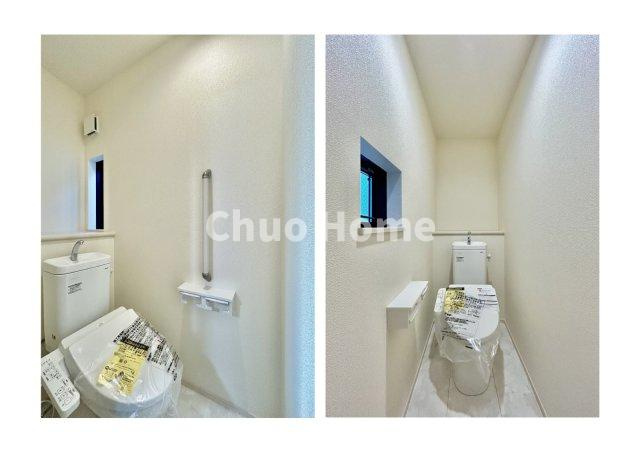 江戸川区東小岩1丁目新築分譲住宅のトイレ|【トイレ】 温水洗浄便座機能付きトイレ。温水洗浄便座は清潔にお使いいただくための大切なアイテムです。