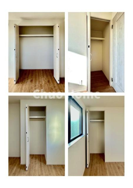 江戸川区東小岩1丁目新築分譲住宅の収納|居室にはクローゼットを完備し、自由度の高い家具の配置が叶うシンプルな空間です。お子様の成長と必要になる子供部屋を与えるにはぴったりの間取りですね。