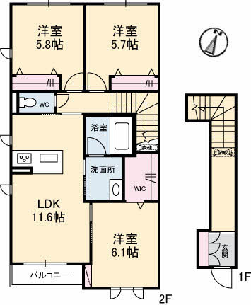 シャーメゾンリズの間取り