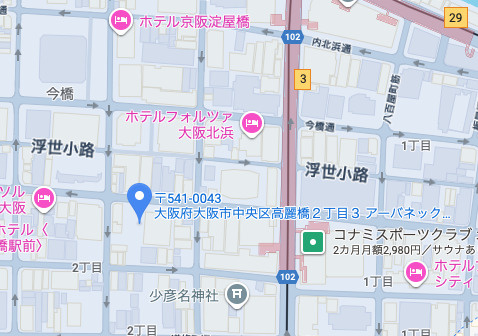 アーバネックス北浜の地図