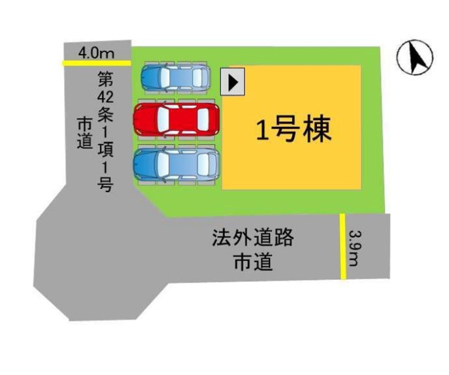 【区画図】 | 春日市惣利4丁目1期　1号棟（全1棟）【仲介手数料無料・0円】 | 区画図です。1号棟