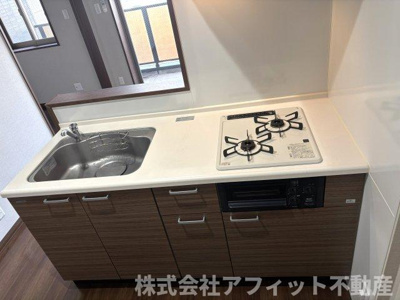 【キッチン】 | THE APARTMENT福山駅前 | 2口ガスコンロ