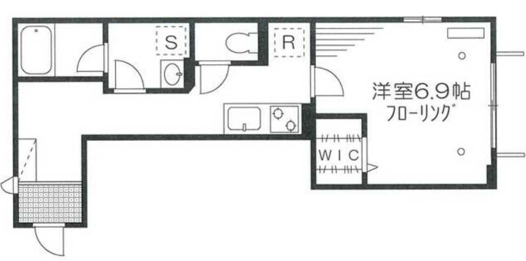 モンターニャダルジェント　角部屋　ウォークインクローゼット　オートロックの間取り