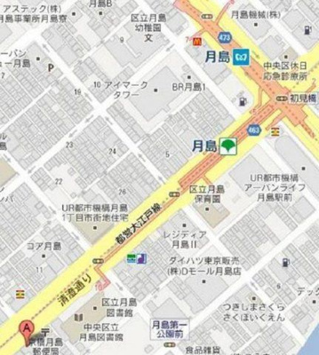 【地図】 | プレール月島RIVAGE（プレール月島リバージュ）