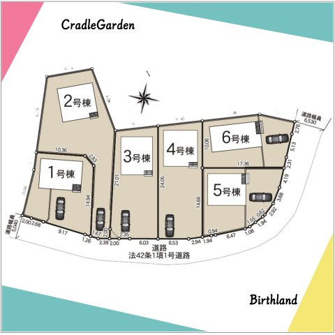新築戸建・新築建売　白河市蛇石第1　第一小・中央中の区画図|■敷地面積：318.20㎡　■延床面積：101.25㎡　■駐車スペース：3台以上
