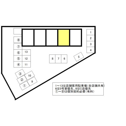 今池町 天野様住居付店舗の区画図
