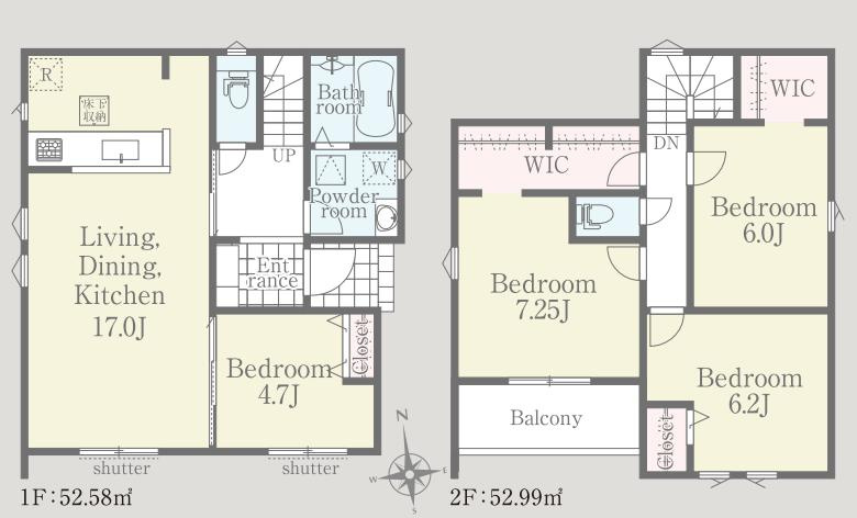 取手市青柳第3期　新築戸建の間取り