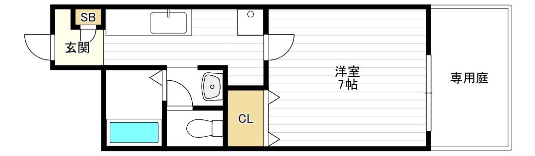 Blanc fleur Bの間取り