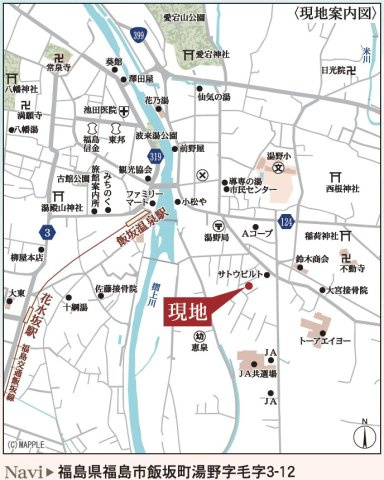 新築戸建・新築建売　飯坂町湯野字毛字【長期優良住宅】湯野小・西根中の地図