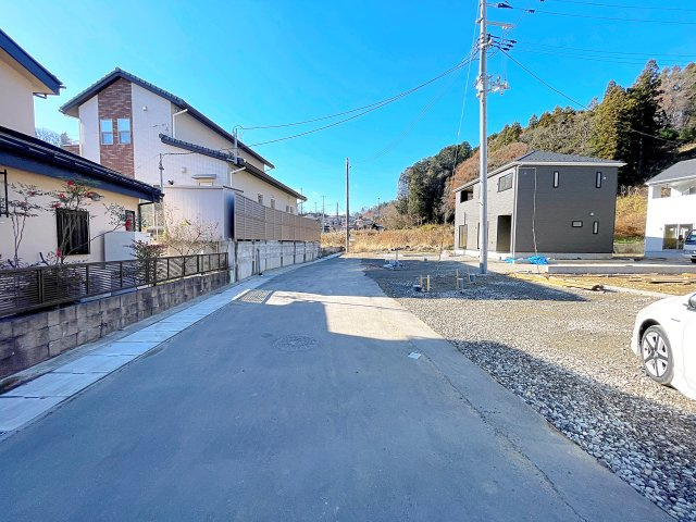 新築戸建・新築建売　白河市蛇石第1　第一小・中央中の前面道路含む現地写真