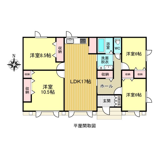 【間取り】 | 北見市北央町１１０番地１０３、１１０番地１０２　平家建中古売家