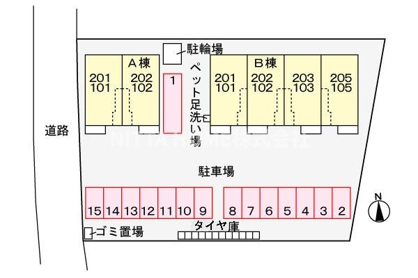 レジデンス愛Ａの区画図