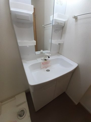 【洗面所】 | リバーサイド紫雲 | 広い洗面スペース