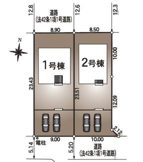 【区画図】 | クレイドルガーデン山陽小野田市赤崎第２（１号棟）