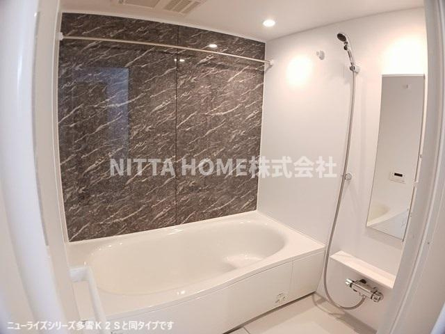 モルゲン・チェーロの浴室|【完成イメージ】浴室１坪以上で追い焚き、浴室乾燥機能が付いています◇