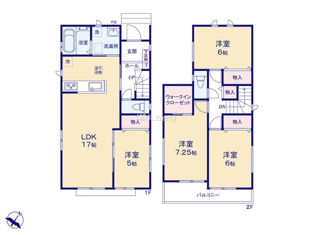 守谷市薬師台7丁目　新築戸建　C号棟の間取り