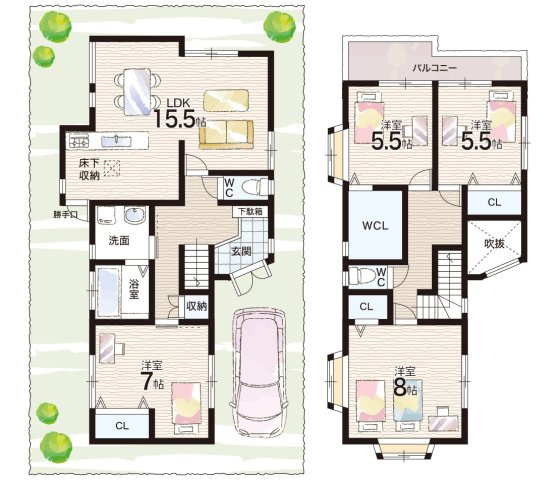 宝塚市今里町　中古一戸建ての間取り