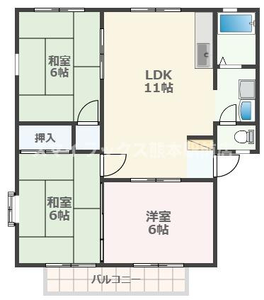 サニーパレスニシダAの間取り