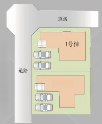 守谷市松ケ丘5期　新築戸建　1号棟の外観