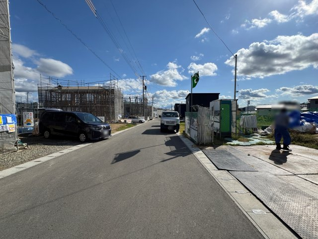 新築戸建・新築建売　須賀川市森宿字安積田【長期優良住宅】西袋一小・西袋中の前面道路含む現地写真