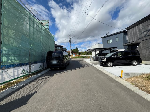 新築戸建・新築建売　須賀川市森宿字安積田【長期優良住宅】西袋一小・西袋中の前面道路含む現地写真