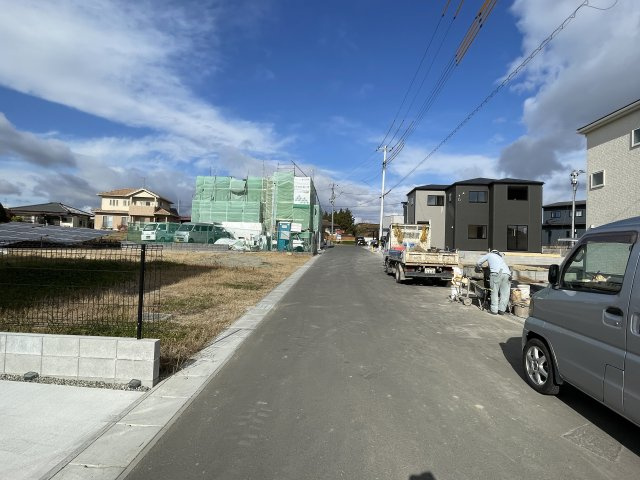 新築戸建・新築建売　須賀川市森宿字安積田【長期優良住宅】西袋一小・西袋中の前面道路含む現地写真