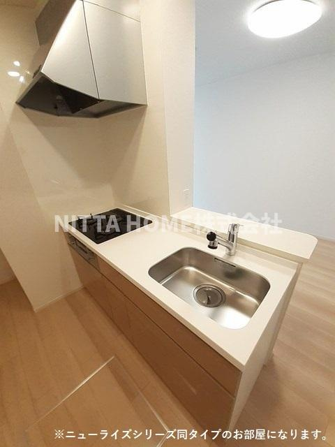 シャルム朝来のキッチン|【完成イメージ】３口コンロのカウンターキッチン◇