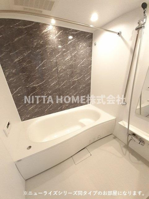 シャルム朝来の浴室|【完成イメージ】浴室１坪以上で追い焚き、浴室乾燥機能が付いています◇