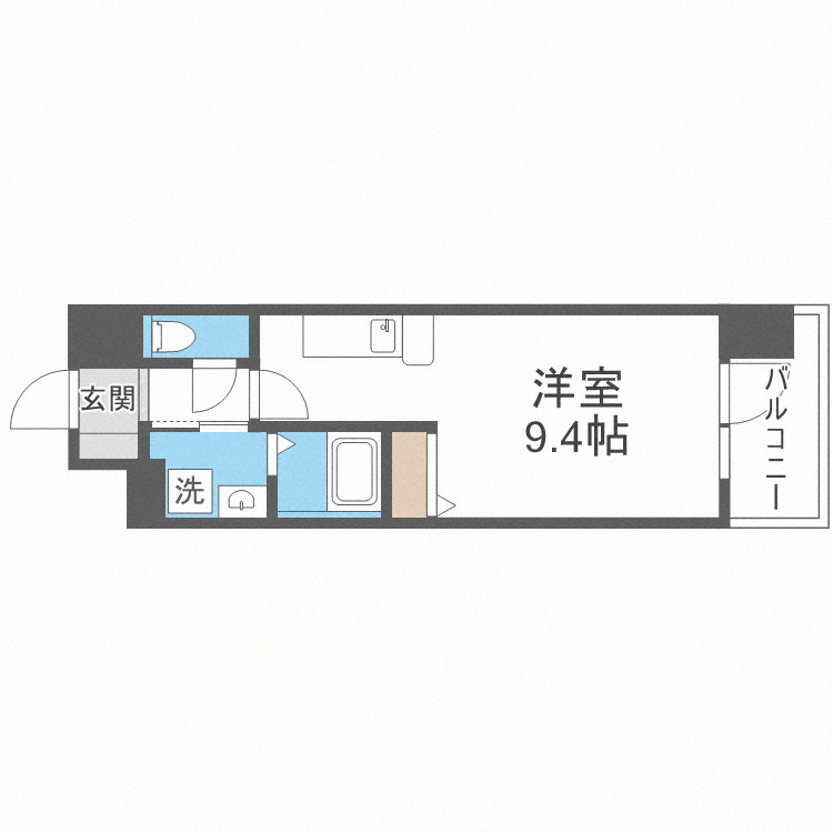 MELDIA CREST NAMBA SOL TERRACE　の間取り