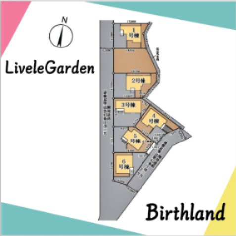 新築戸建・新築建売　須賀川市森宿字安積田【長期優良住宅】西袋一小・西袋中の区画図|カースペース2台　※敷地内に電柱及び支線が入る場合がございます。