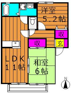 ピアチェーレ金光の間取り