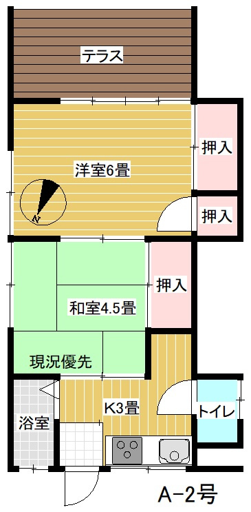 津崎アパートAの間取り