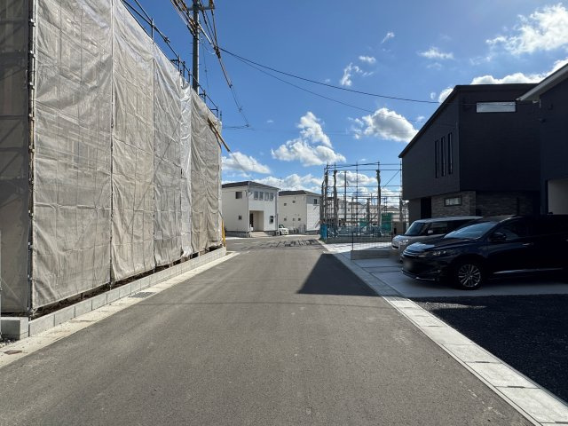 新築戸建・新築建売　須賀川市森宿字安積田【長期優良住宅】西袋一小・西袋中の前面道路含む現地写真