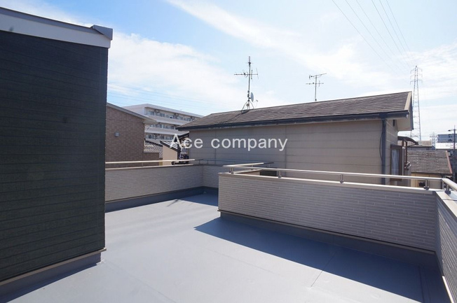 【バルコニー】 | 八尾市若草町 | 屋上、広いルーフバルコニー付き☆水栓完備です☆