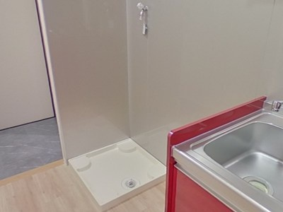 熊本市中央区黒髪２丁目のアパートの洗面所